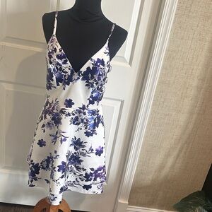 Purple Floral Sleeveless Dress
